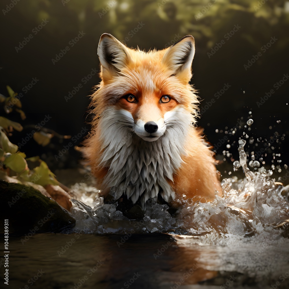 Fototapeta premium elegant wildlife animal with beautiful background