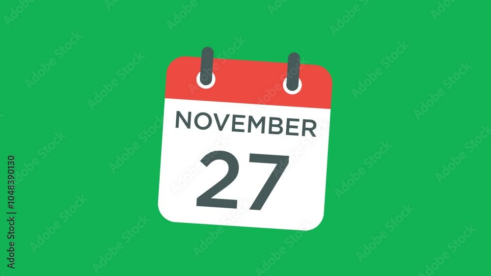 calendar - November 27 icon illustration isolated vector sign symbol calendar - November 27 icon illustration isolated vector sign symbol