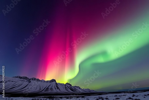 Northern Lights Spectacular displays of colored light that appea photo