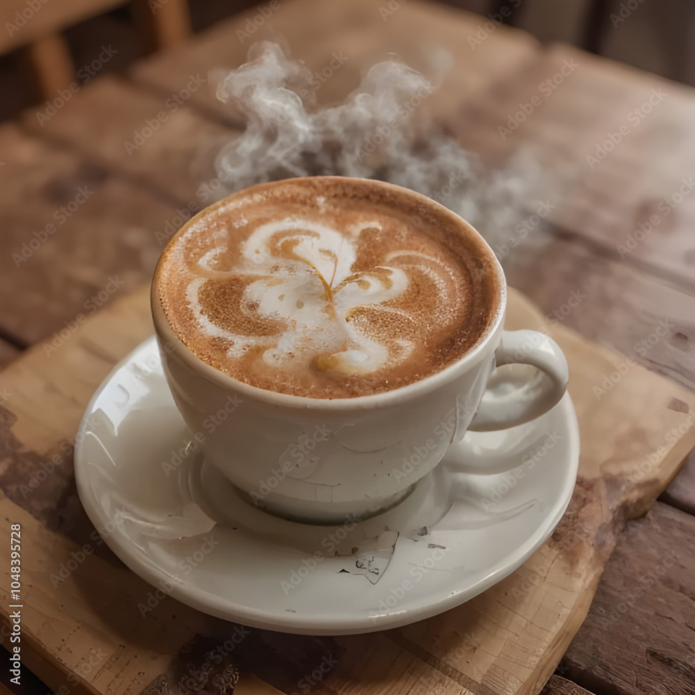 Fototapeta premium cup of coffee with beautiful background food photography