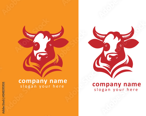 A vibrant cow logo, balancing elegance with a touch of playfulness.