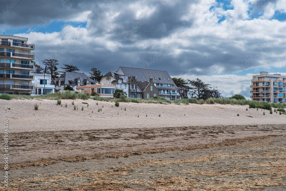 Building by the beach at Pornichet in Brittany, France Building by the beach at Pornichet in Brittany, France