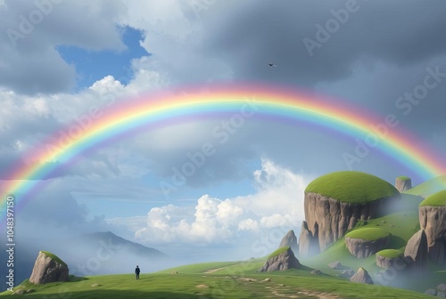 Fantasy Rainbow A fantasy inspired scene with the rainbow appear photo