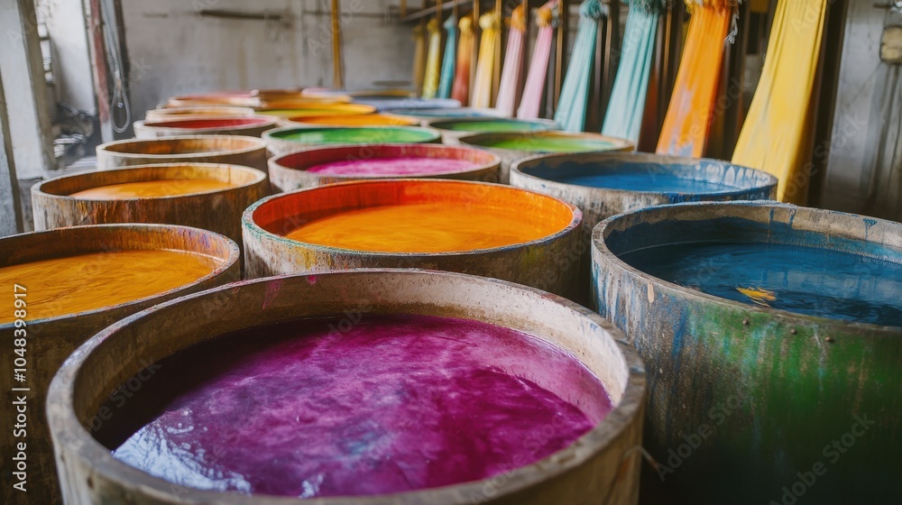 Vibrant Pigments in Wooden Barrels Vibrant Pigments in Wooden Barrels