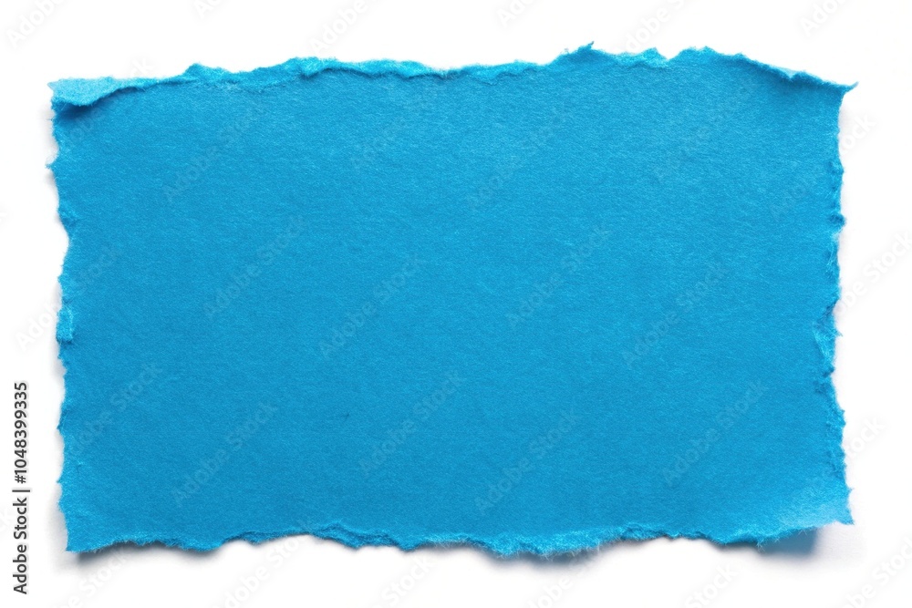 Torn azure paper isolated on white background with transparent alpha channel Torn azure paper isolated on white background with transparent alpha channel