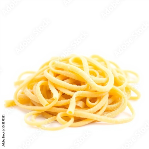 raw Tubetti Rigati uncooked Italian Pasta isolated on white background full depth of field photo