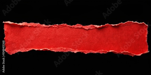 Wallpaper Mural Torn red paper strip on black background with copy space for text Torontodigital.ca