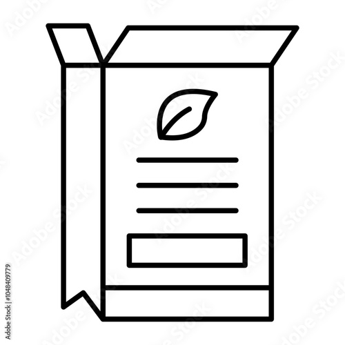 Cereal Box Vector Line Icon Design