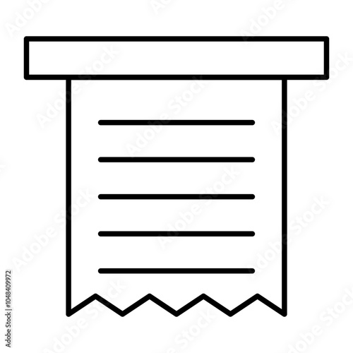 Customer receipt Vector Line Icon Design