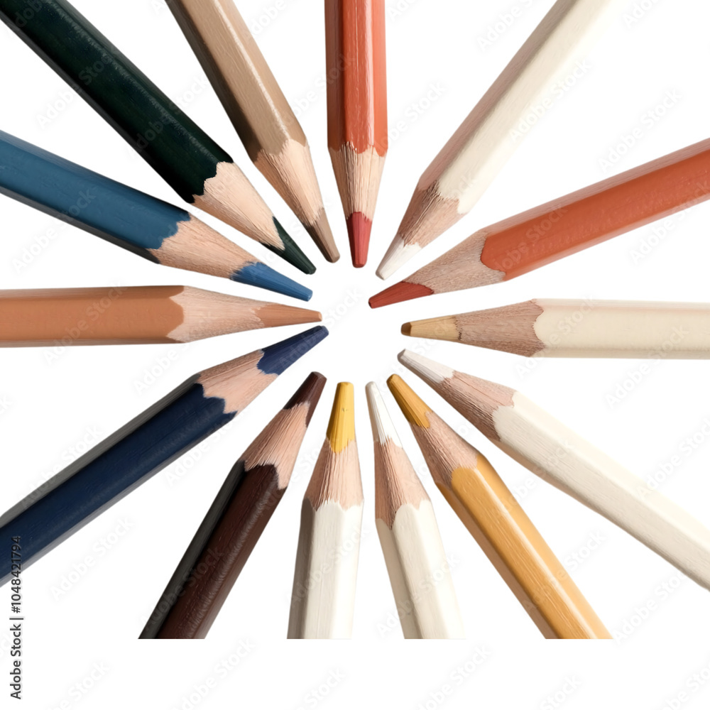 Naklejka premium Color Burst: A Pencil Dream