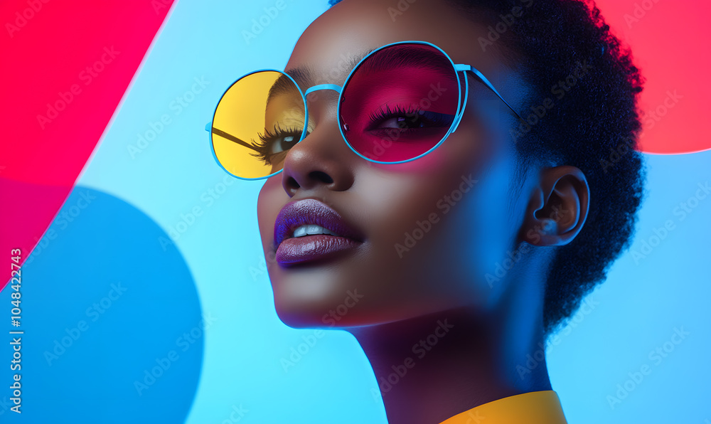 Modern Beauty Concepts: Women in Dynamic Urban and Natural Environments, Featuring Bold Geometric Designs and Retro Album Cover Inspirations Modern Beauty Concepts: Women in Dynamic Urban and Natural Environments, Featuring Bold Geometric Designs and Retro Album Cover Inspirations