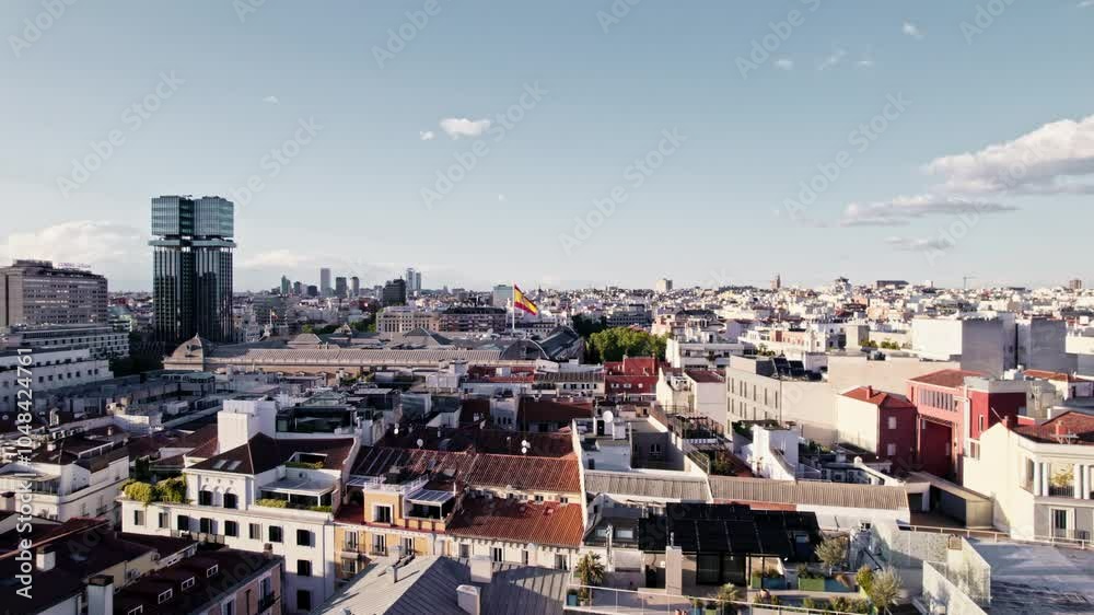 aerial view of a city in spain aerial view of a city in spain