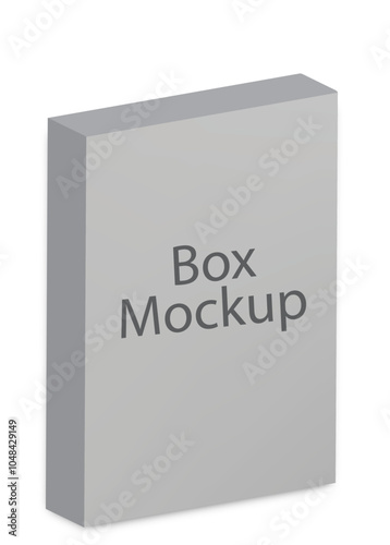 Packaging box illustration mockup vector template cardboard box 3D Rendering and transparent background