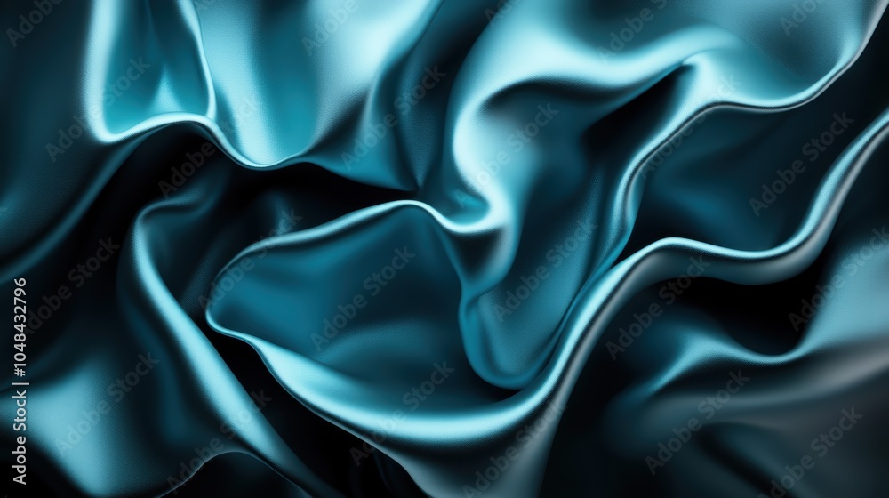A visually captivating flow of blue silk fabric waves forming soft and elegant textures, symbolizing luxury, fluidity, and tranquility in textile art. A visually captivating flow of blue silk fabric waves forming soft and elegant textures, symbolizing luxury, fluidity, and tranquility in textile art.