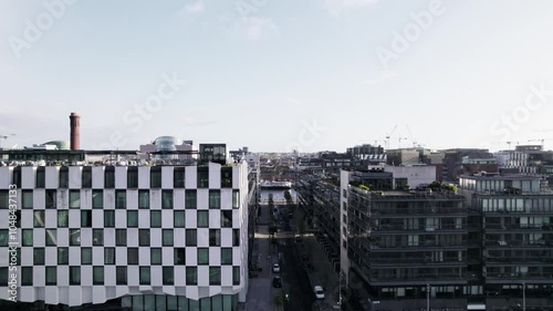 aerial view of european city