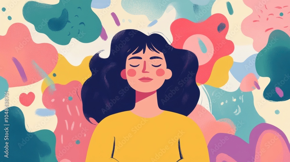 Family member engaging in self-care, surrounded by supportive family dynamics, promoting mental health awareness and resilience Family member engaging in self-care, surrounded by supportive family dynamics, promoting mental health awareness and resilience
