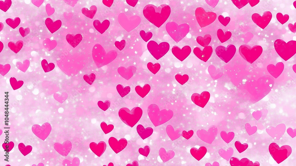Abstract background of Pink heart shaped and red heart shpaed , Bokeh Background with Hearts for Valentine's Day. Abstract background of Pink heart shaped and red heart shpaed , Bokeh Background with Hearts for Valentine's Day.
