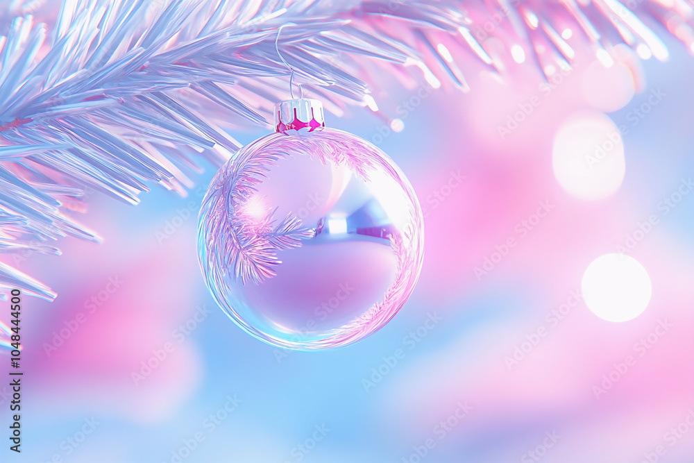 Christmas background in 3d style on pastel colors Christmas background in 3d style on pastel colors