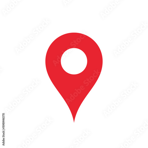 Location, address icon in generic style. Map pin, place marker sign symbol