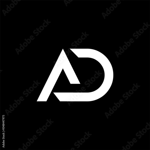 Letter AD Logo icon design modern and luxury