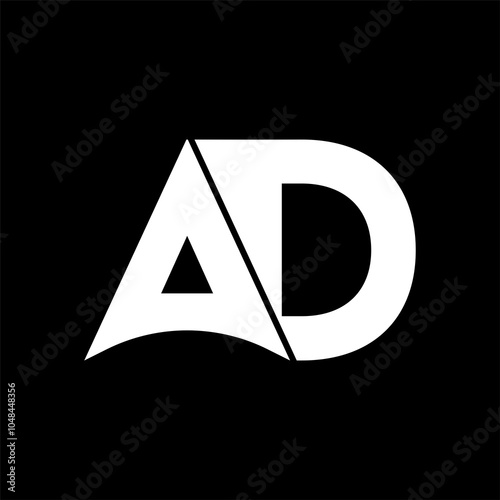 Letter AD Logo icon design modern and luxury