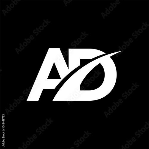 Letter AD Logo icon design modern and luxury