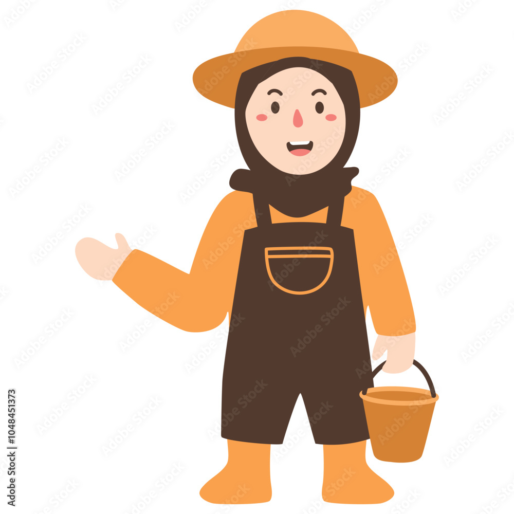 Happy Kids Harvesting Fruits and Vegetables. Farming Children Happy Kids Harvesting Fruits and Vegetables. Farming Children