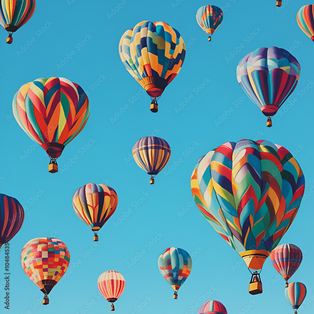 Obraz premium Hot Air Balloons in the Sky