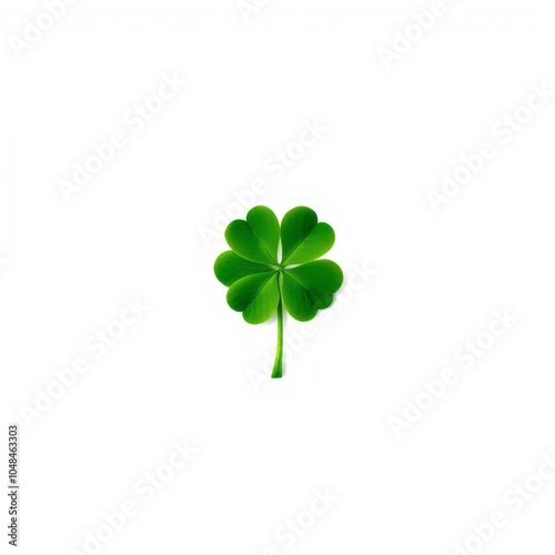 Clover isolated on white background St Patrick's Day symbol full depth of field