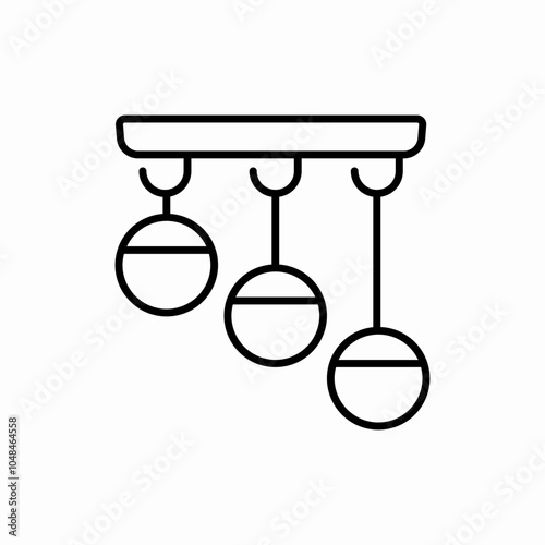 ceiling lamp icon sign vector