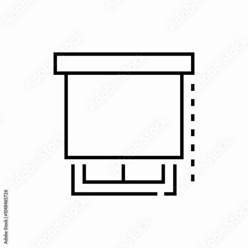 roll curtain icon sign vector
