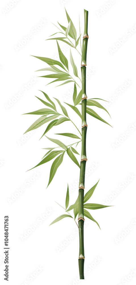 Fototapeta premium PNG Bamboo plant white background freshness.