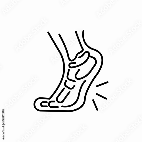 tendonitis problem icon sign vector