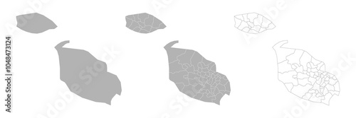 Set of MALTA Maps with Main Map and Regional maps