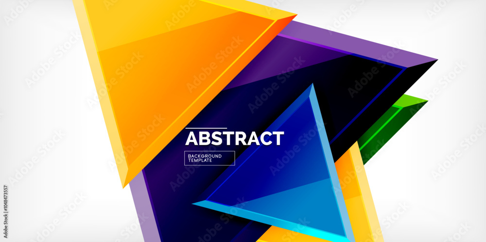 Abstract background - glossy triangles. Vector Illustration For Wallpaper, Banner, Background, Card, Book Illustration, landing page Abstract background - glossy triangles. Vector Illustration For Wallpaper, Banner, Background, Card, Book Illustration, landing page