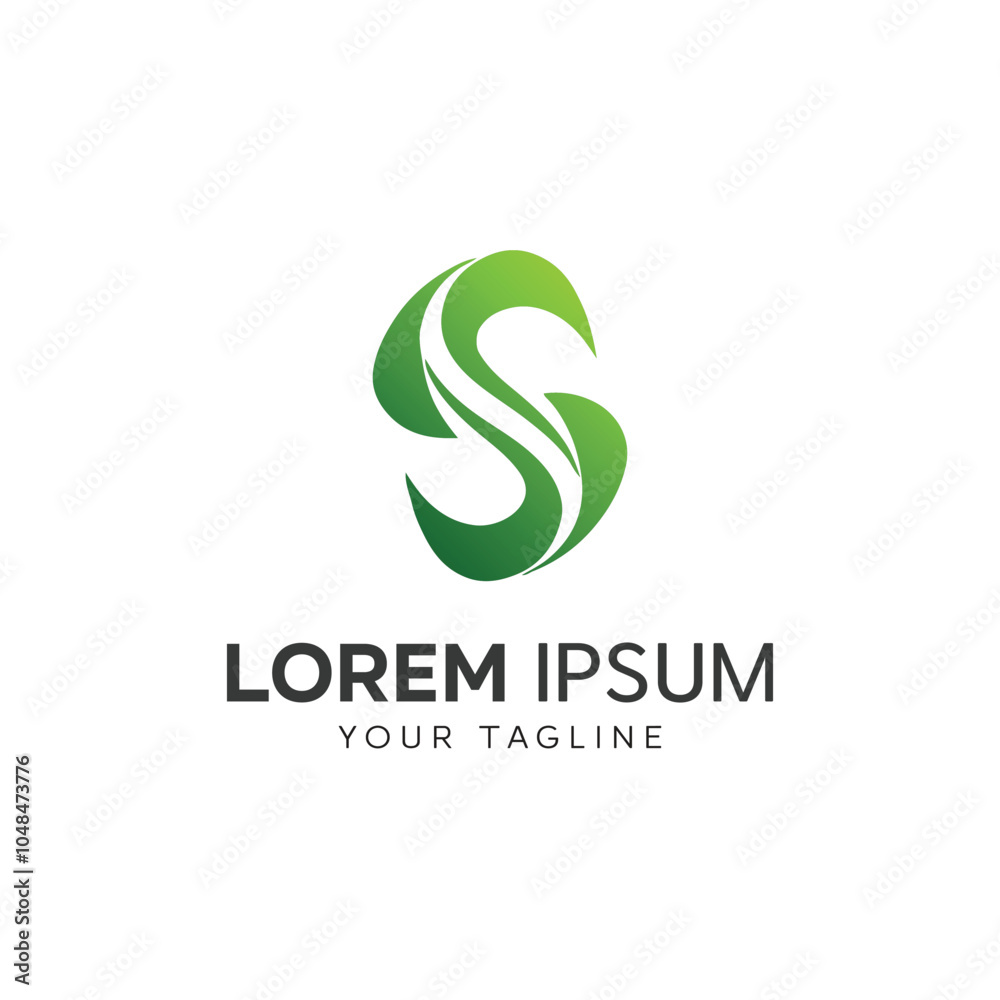Fototapeta premium Minimalist Letter S logo design template
