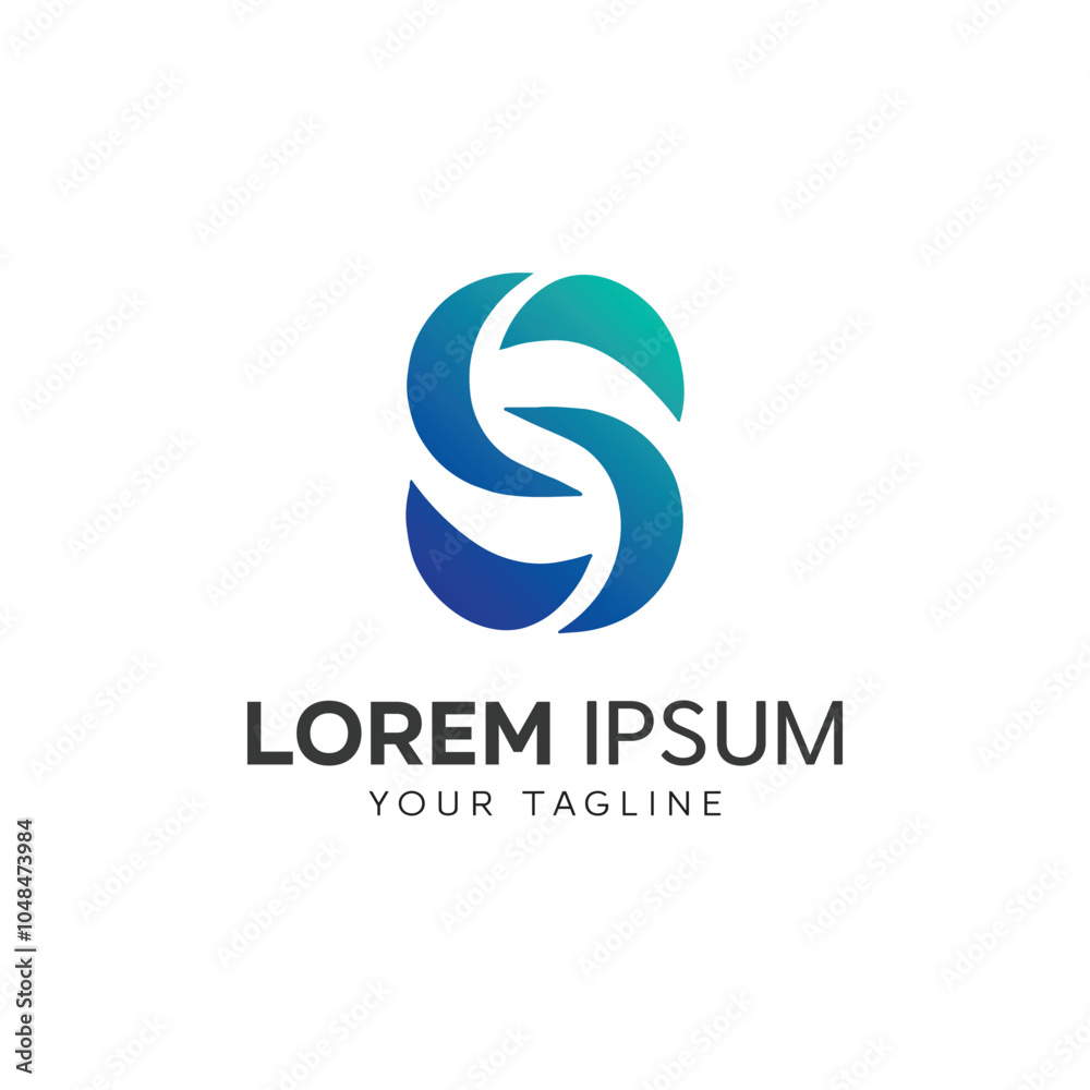 Fototapeta premium Minimalist Letter S logo design template