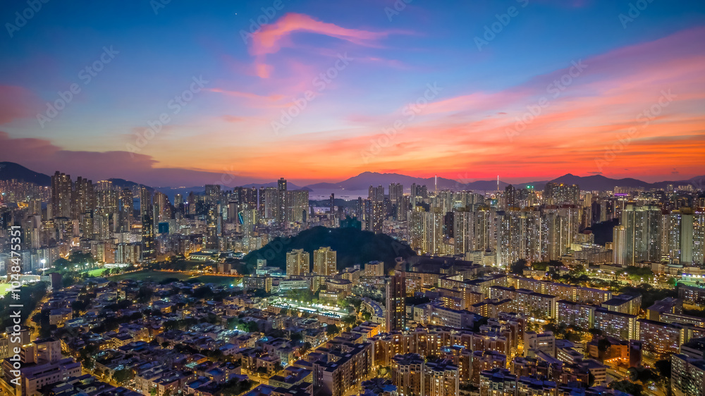 Fototapeta premium a city scape of Middle Kowloon at Kowloon tong Oct 23 2024