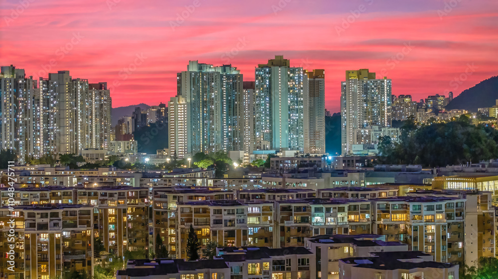 Naklejka premium a city scape of Middle Kowloon at Kowloon tong Oct 23 2024