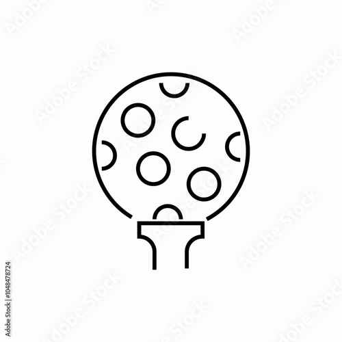 golf ball icon sign vector