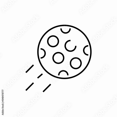 golf ball bounce icon sign vector