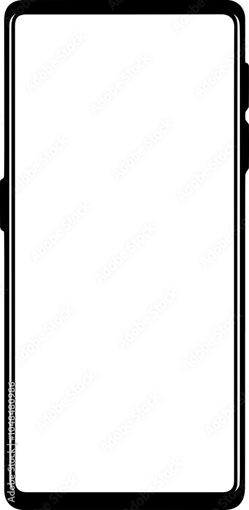 Black Line Art Handphone Device Electronic Art Hand Drawn Illustration Black Line Art Handphone Device Electronic Art Hand Drawn Illustration