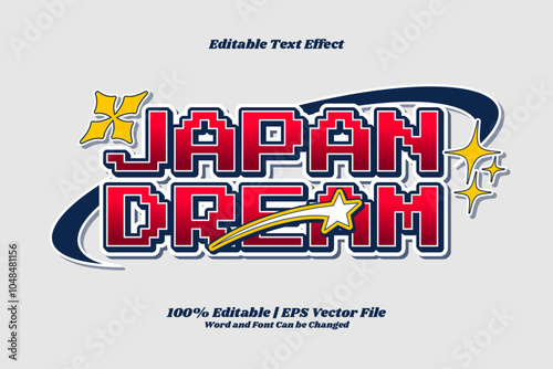 Japan Dream Editable text Effect y2k style