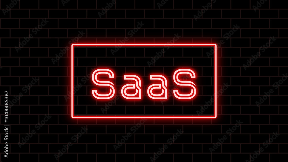 SaaS のネオン文字 SaaS のネオン文字