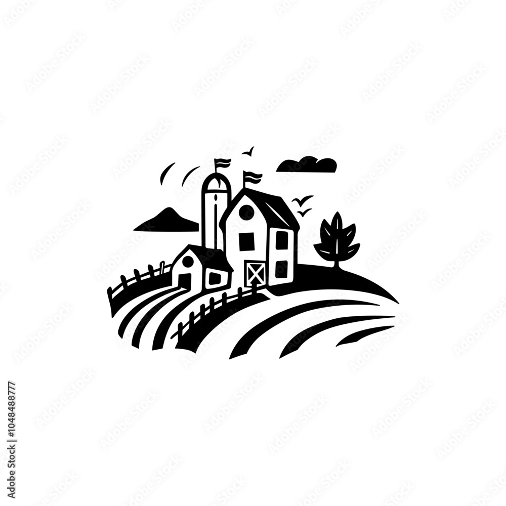 Naklejka premium Farm logo