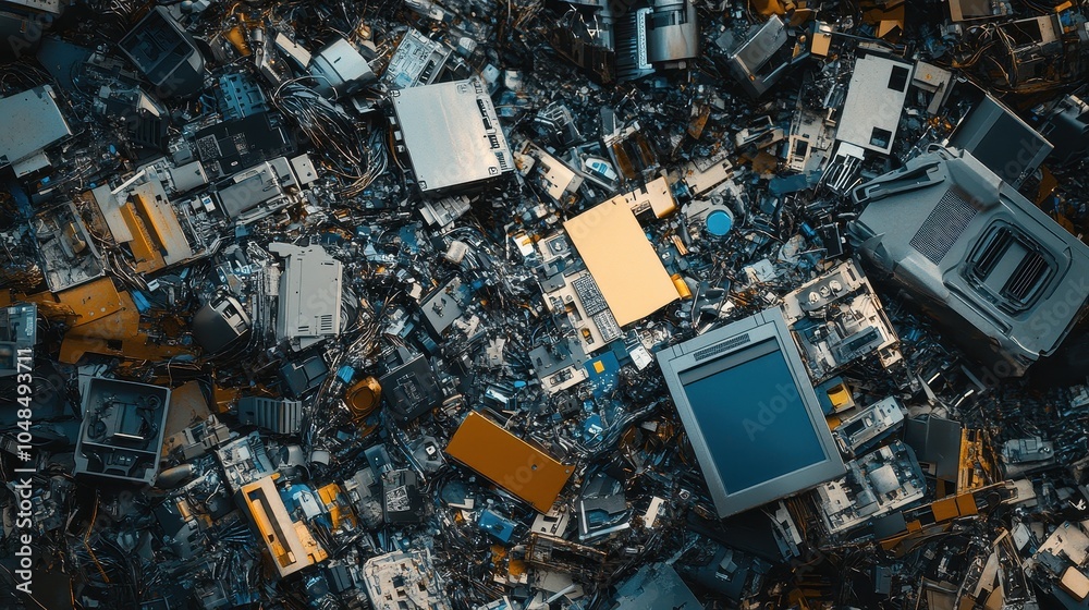 Electronic Waste Pile: A Tangled Mass of Discarded Technology Electronic Waste Pile: A Tangled Mass of Discarded Technology