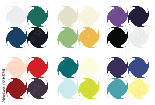 Abstract color palette Color swatches