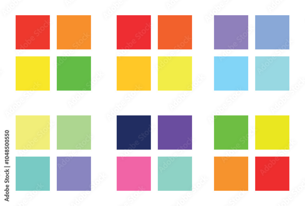 Abstract color palette Color swatches