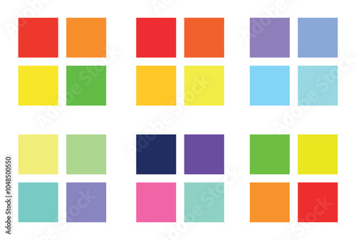 Abstract color palette Color swatches