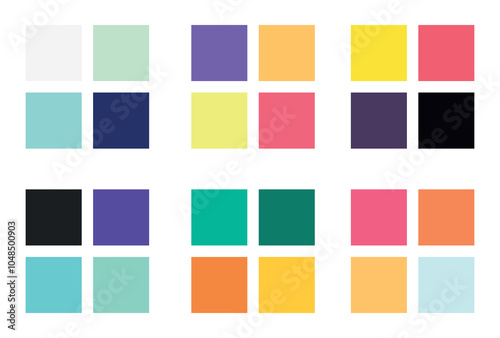 Abstract color palette Color swatches